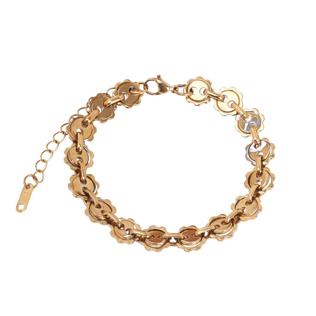 Celestial Chain Gold Bracelet