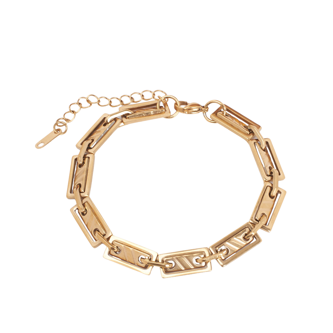 Modern Edge Gold Bracelet - Salty Accessories