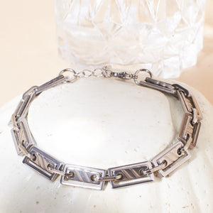 Modern Edge Silver Bracelet - Salty Accessories