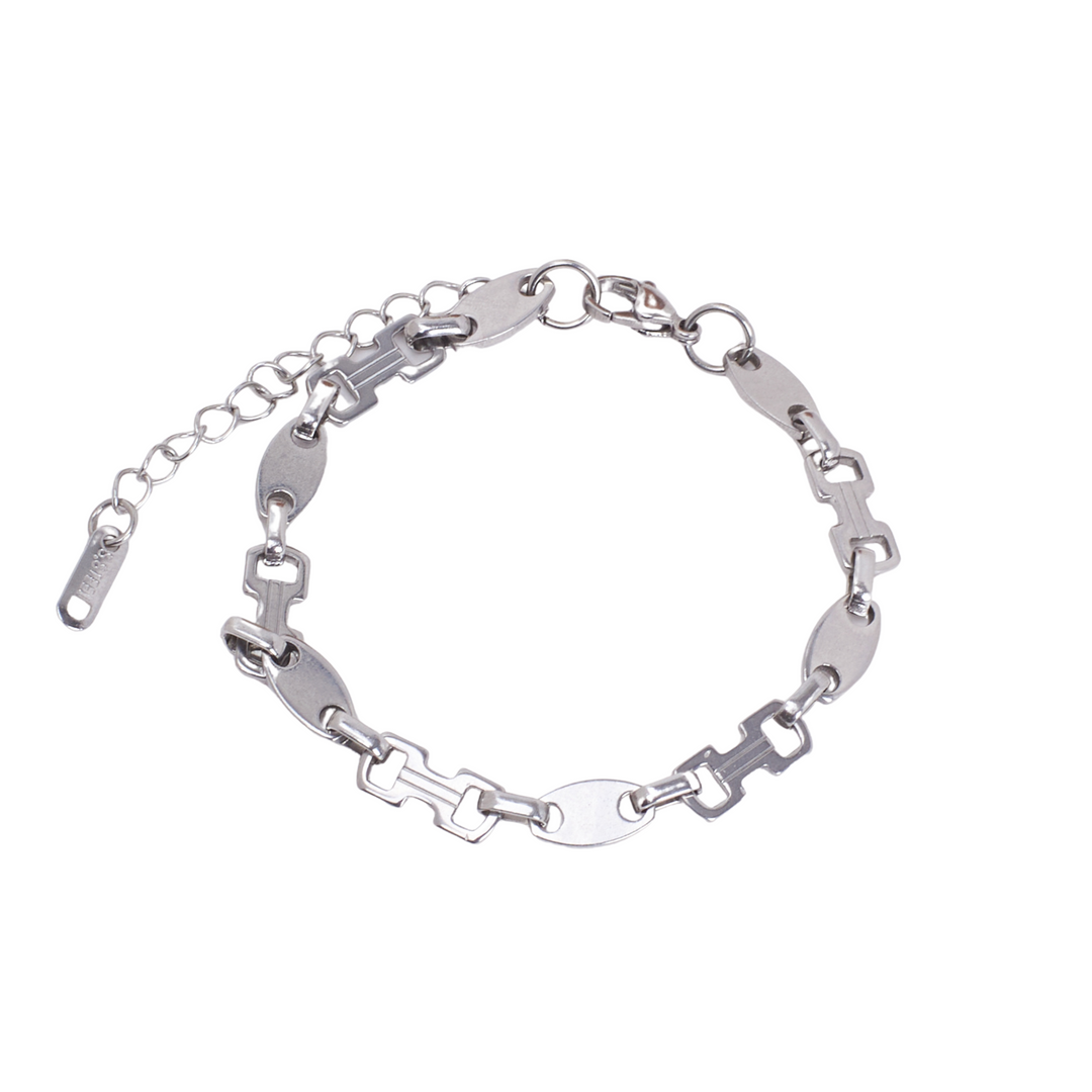 Minimalist Chain Silver Bracelet