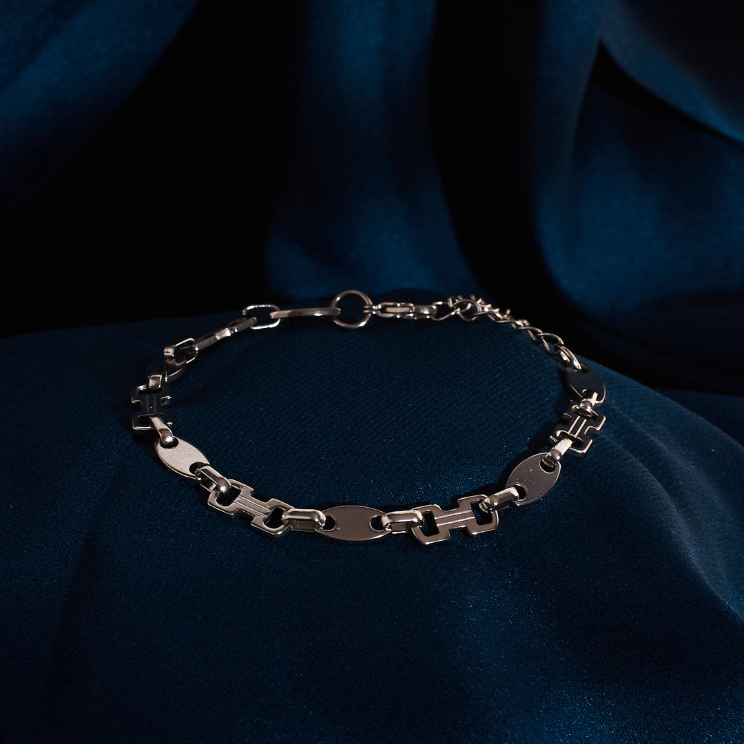 Minimalist Chain Silver Bracelet