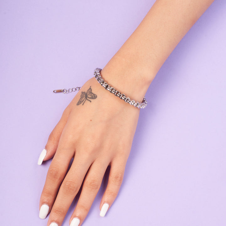 Bold Link Silver Bracelet