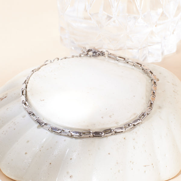 Layered Chain Silver Bracelet