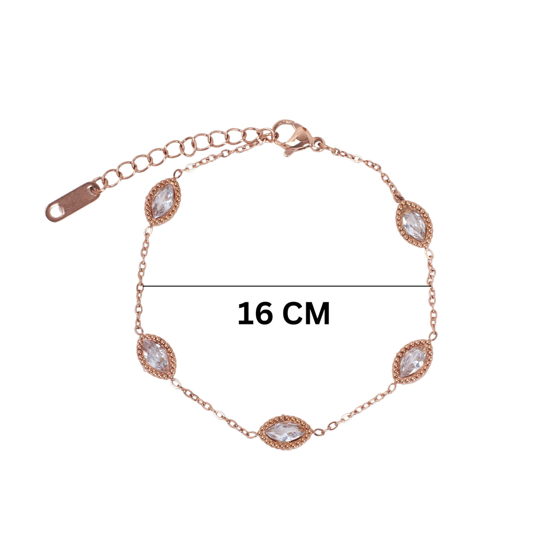 Crystal Cascade White Stone Bracelet - Salty Accessories