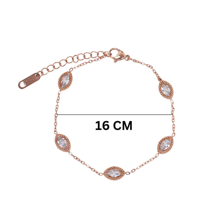 Crystal Cascade White Stone Bracelet - Salty Accessories