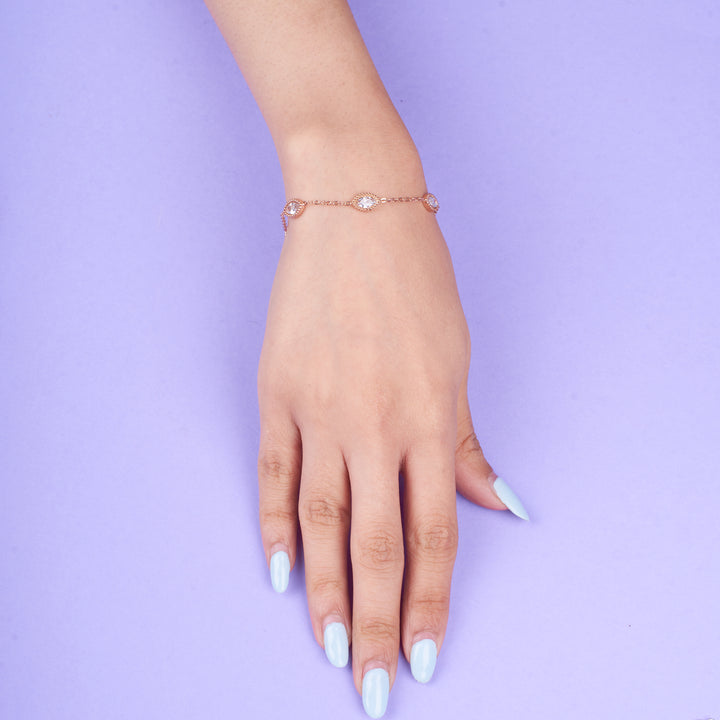 Crystal Cascade White Stone Bracelet - Salty Accessories
