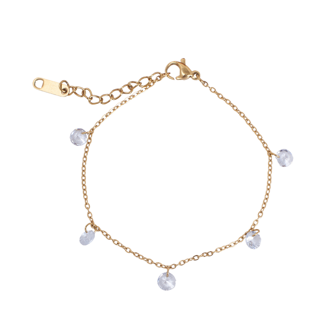 Tessellated Stone Gold  Bracelet - Salty Accessories