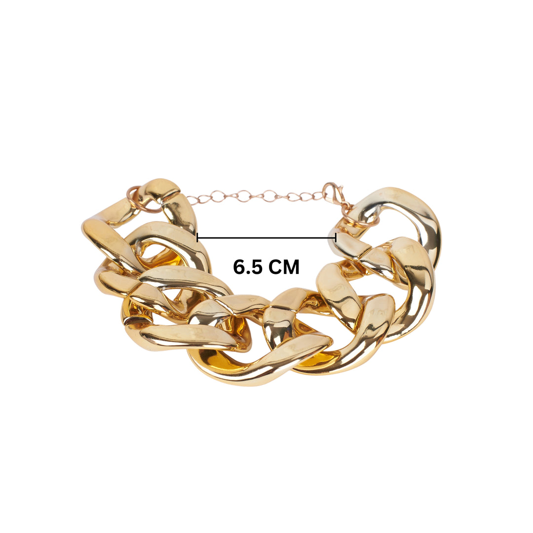 Modern Gold Paper Chain Bracelet