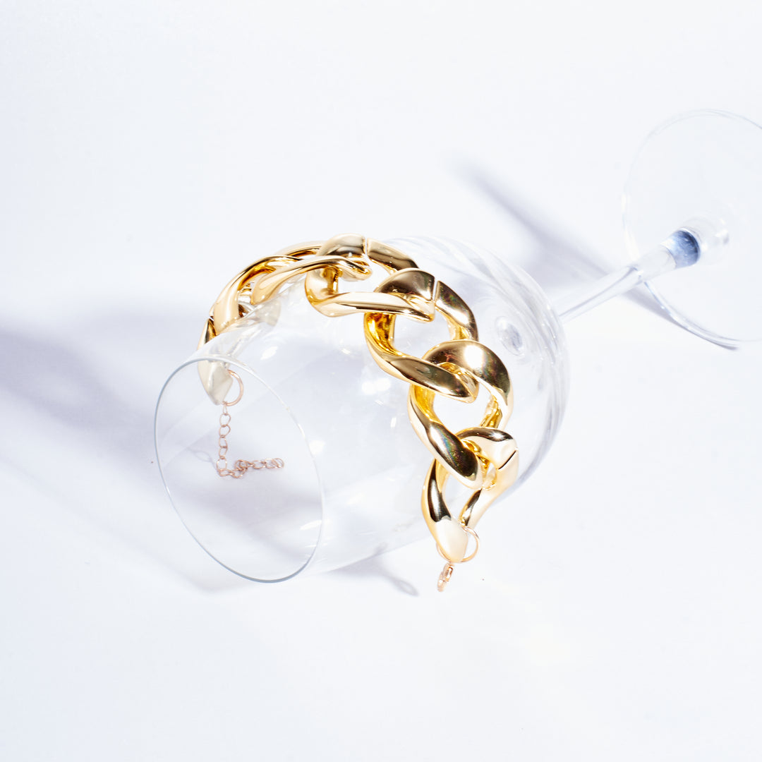 Modern Gold Paper Chain Bracelet