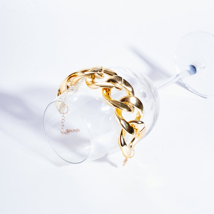 Modern Gold Paper Chain Bracelet