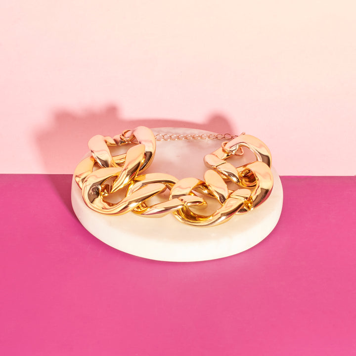 Modern Gold Paper Chain Bracelet