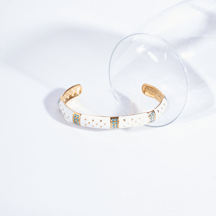 Opulent Gold Cuff Accents Bracelet - Salty Accessories