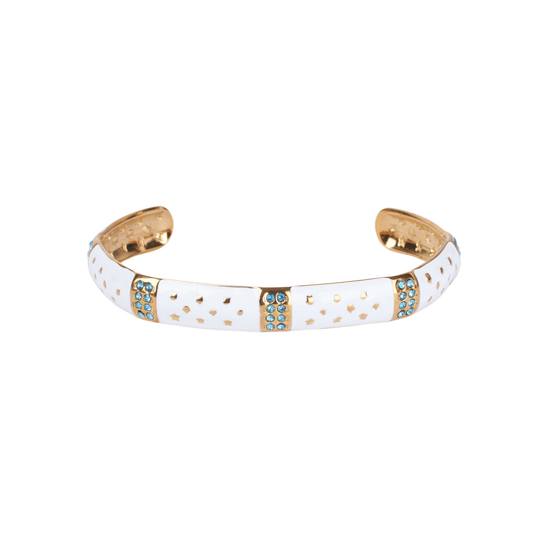 Opulent Gold Cuff Accents Bracelet - Salty Accessories