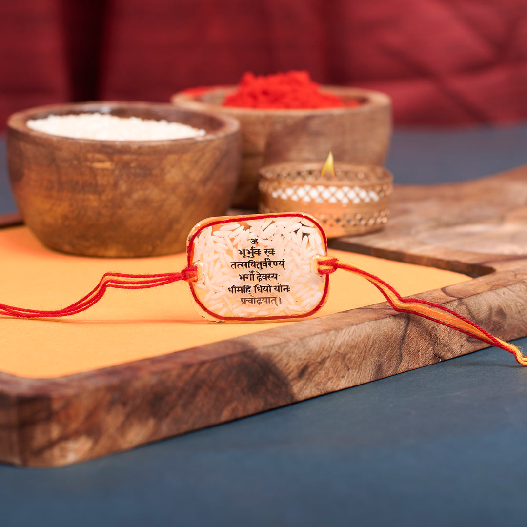 Resin Gold Rakhi - Salty Accessories