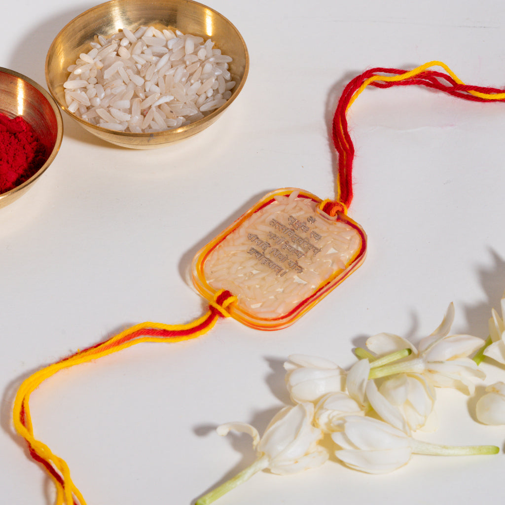 Resin Gold Exquisite Designer (Shlok) Rakhi - Pack of 5