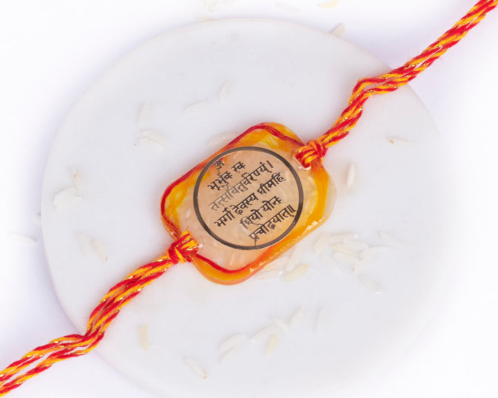 Resin Gold Rakhi