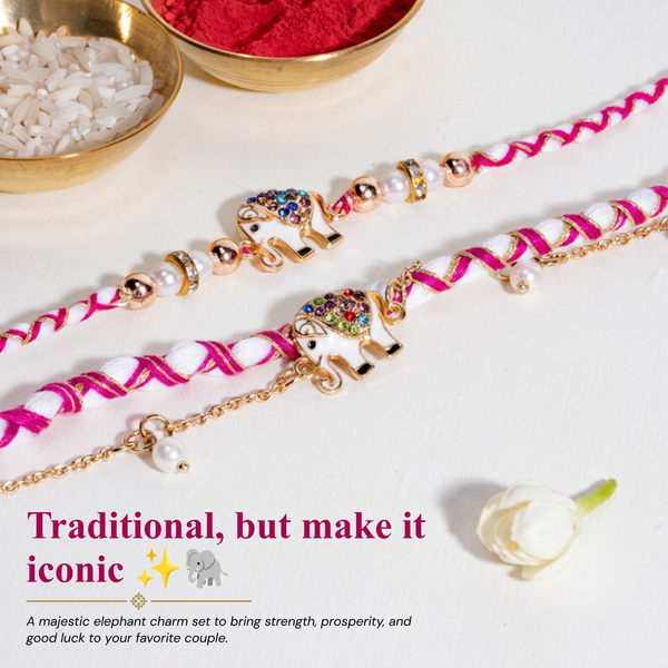 Elephant Rakhi Bandhan Lumba Rakhi For Bhaiya and Bhabhi