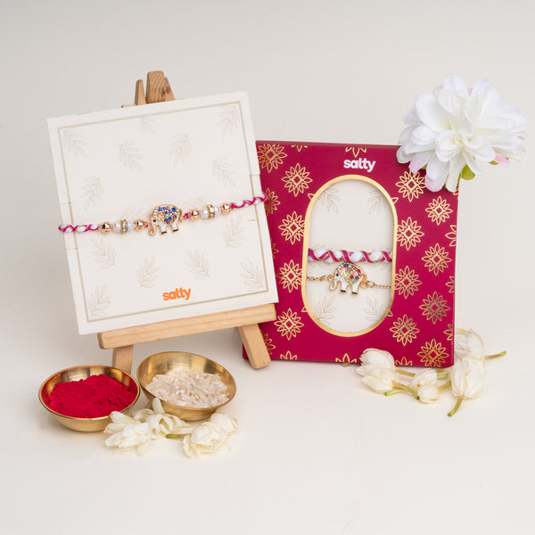 Elephant Rakhi Bandhan Lumba Rakhi For Bhaiya and Bhabhi