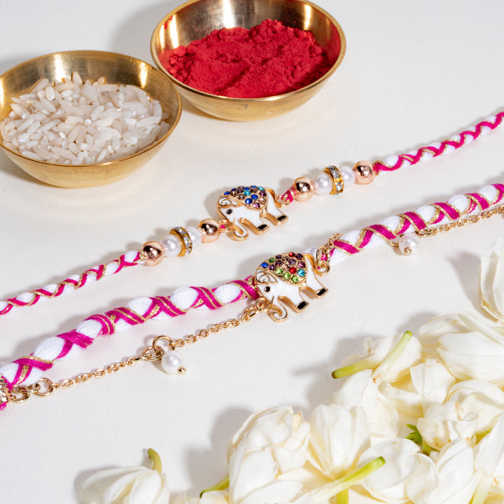 Elephant Rakhi Bandhan Lumba Rakhi For Bhaiya and Bhabhi