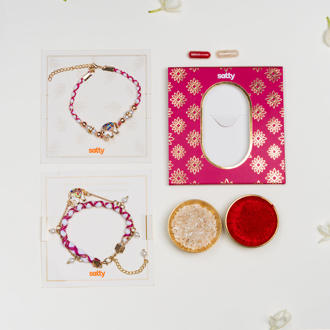 Elephant Rakhi Bandhan Lumba Rakhi For Bhaiya and Bhabhi