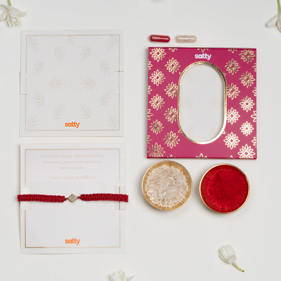 Shagun Pearl Cluster Rakhi for Bhaiya