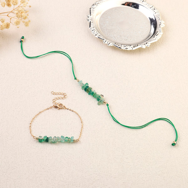 Emerald Love Rakhi for Bhaiya and Bhabhi