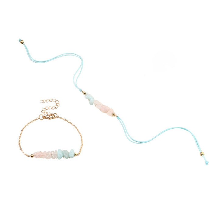 Aquamarine Luck Rakhi for Bhaiya and Bhabhi