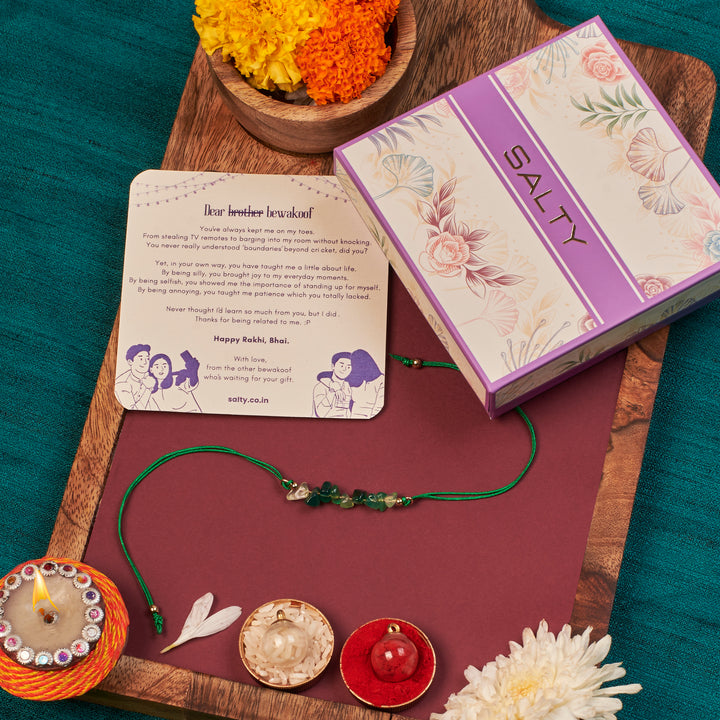 Emerald Love Rakhi - Salty Accessories