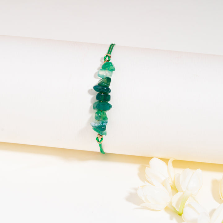 Amethyst Healing Stone Designer Thread Rakhi - Pack of 5
