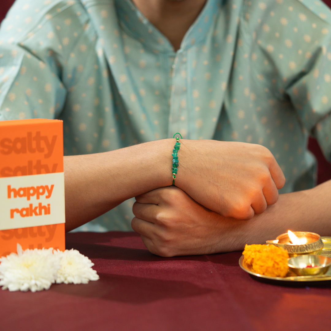 Hariyali Prem Emerald Rakhi for Bhaiya