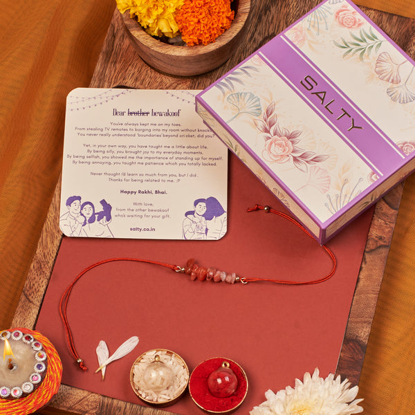 Tangerine Quartz Passion Rakhi