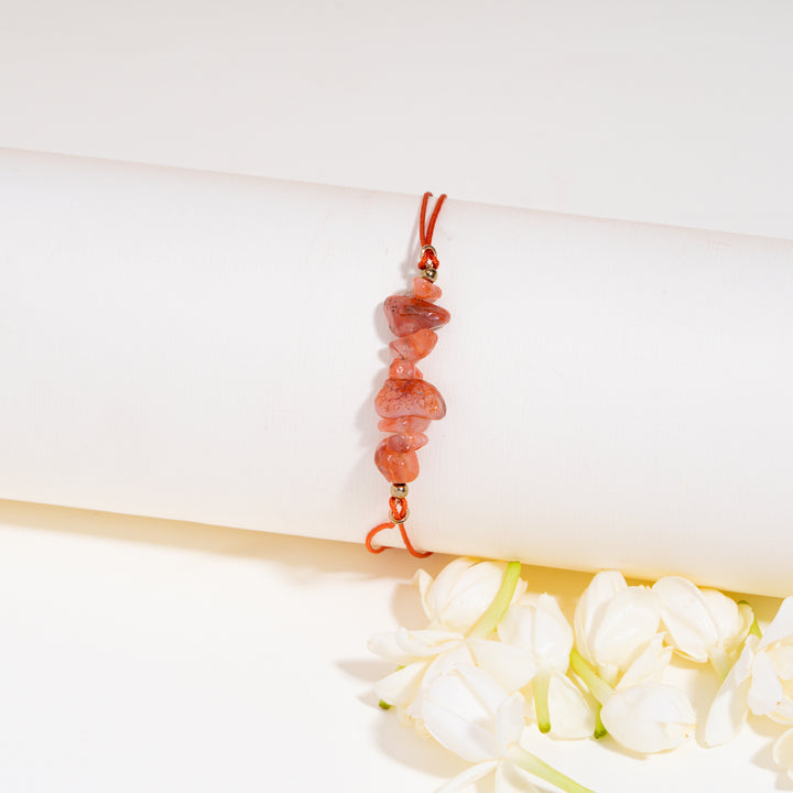 Amethyst Healing Stone Designer Thread Rakhi - Pack of 5
