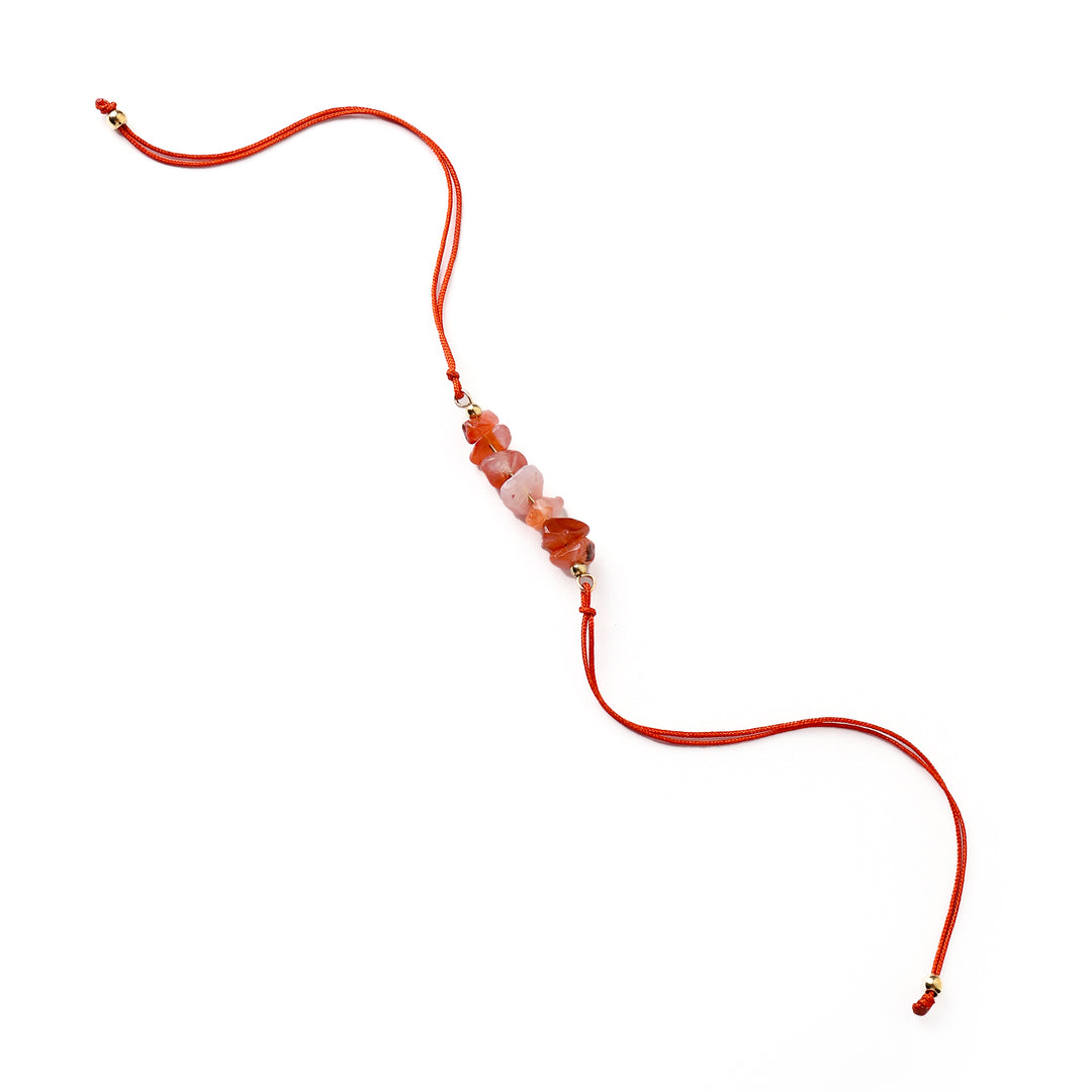 Tangerine Quartz Passion Rakhi - Salty Accessories