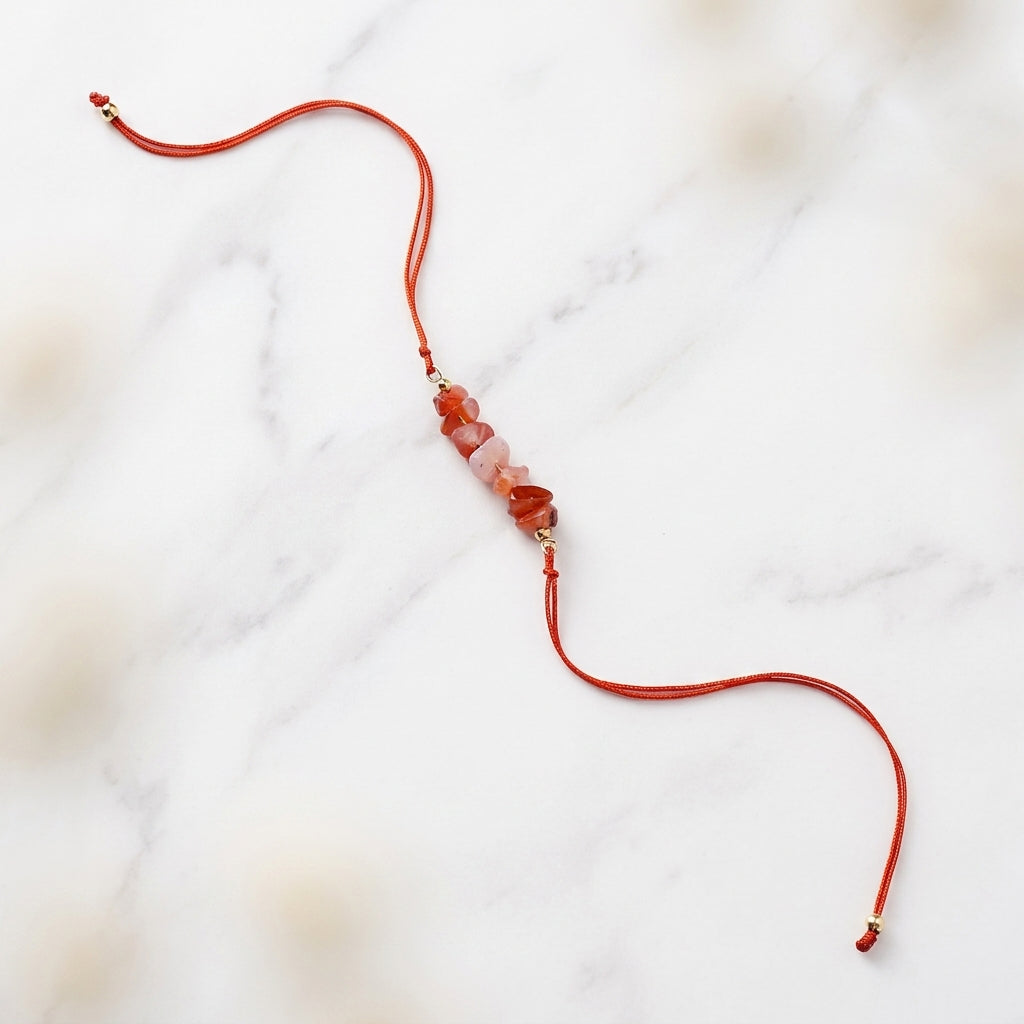Tangerine Quartz Passion Rakhi