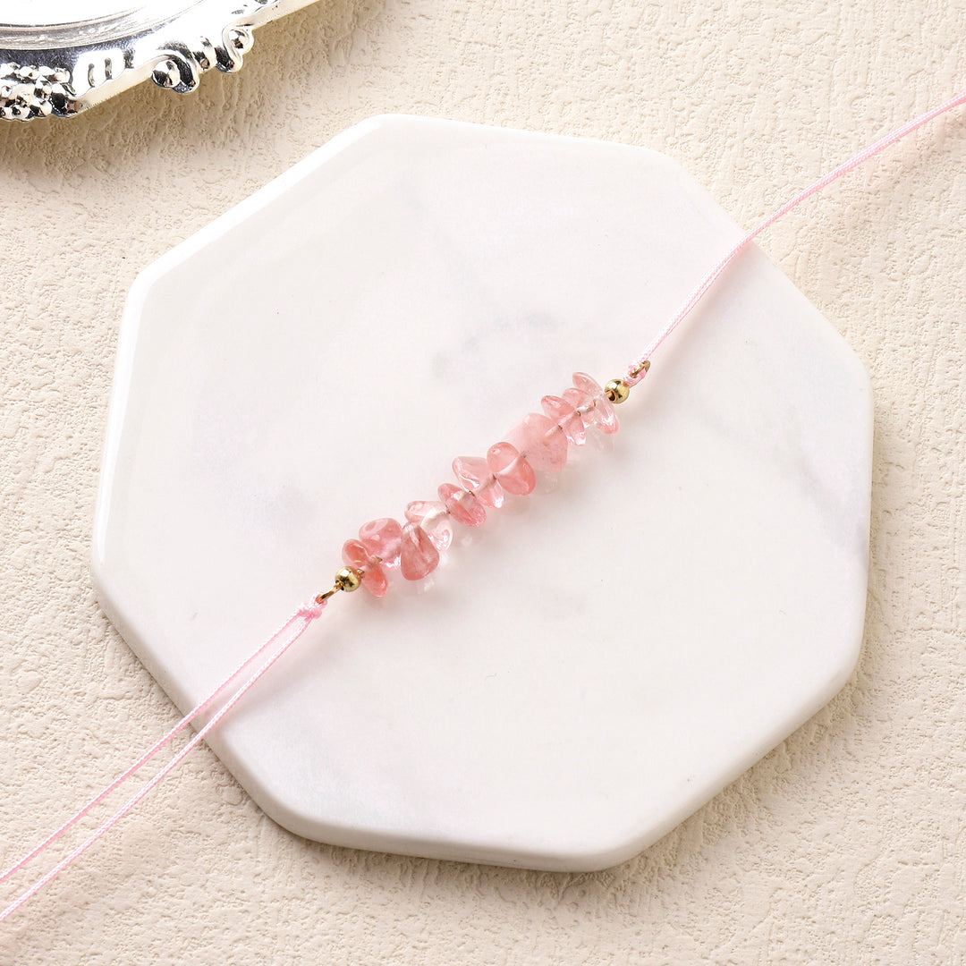Rose Quartz Gentleness Rakhi
