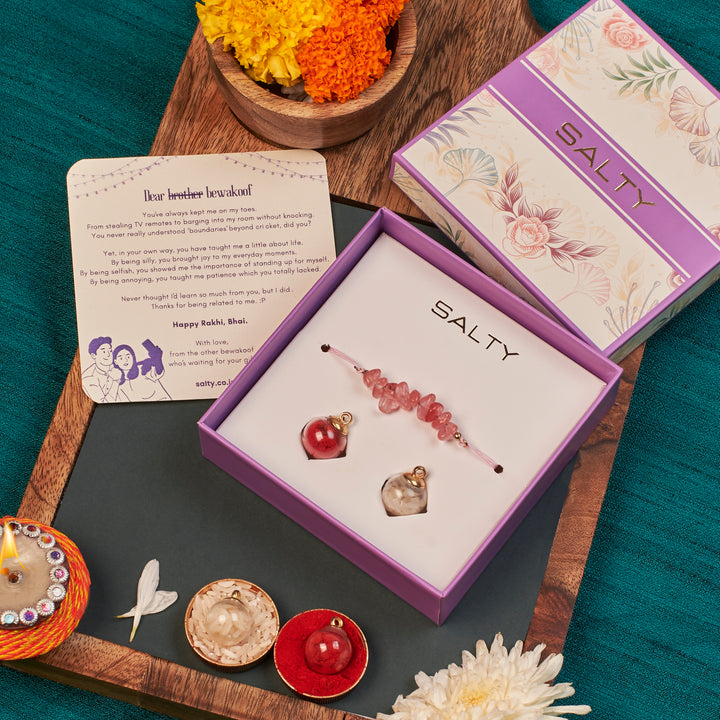Rose Quartz Gentleness Rakhi