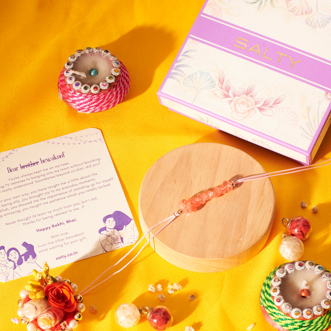 Rose Quartz Gentleness Rakhi
