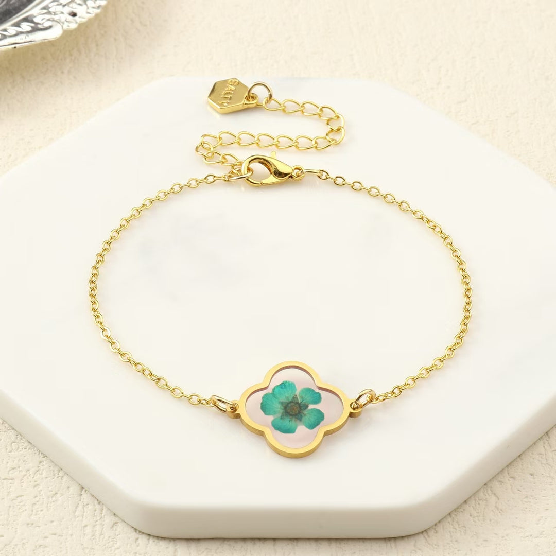 Tranquil Resin Gold Bracelet - Blue - Salty Accessories