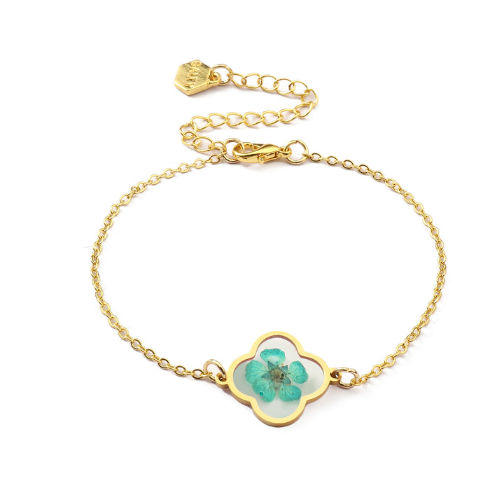 Tranquil Resin Gold Bracelet - Blue - Salty Accessories