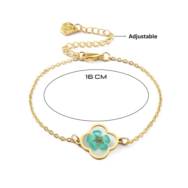 Tranquil Resin Gold Bracelet - Blue - Salty Accessories