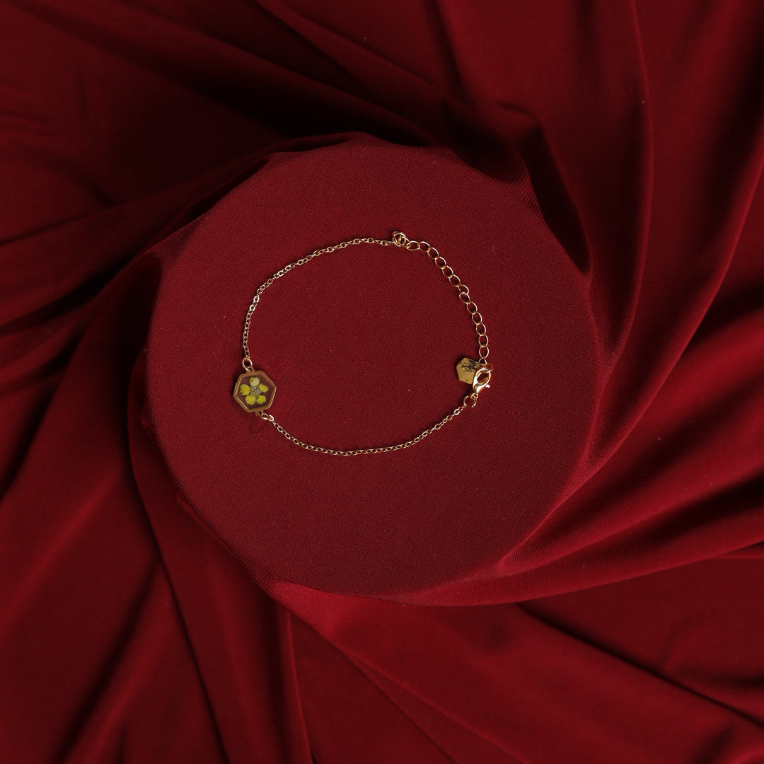 Luminescent Resin Gold Bracelet With Valentine Box - Salty Accessories