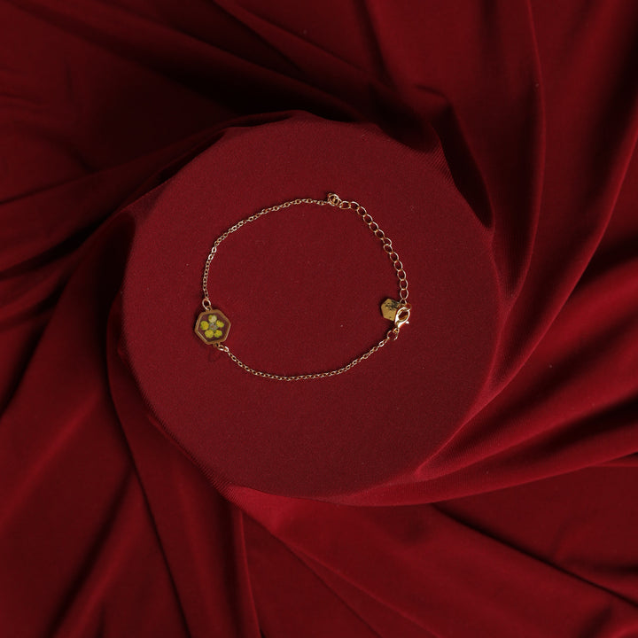 Luminescent Resin Gold Bracelet With Valentine Box - Salty Accessories