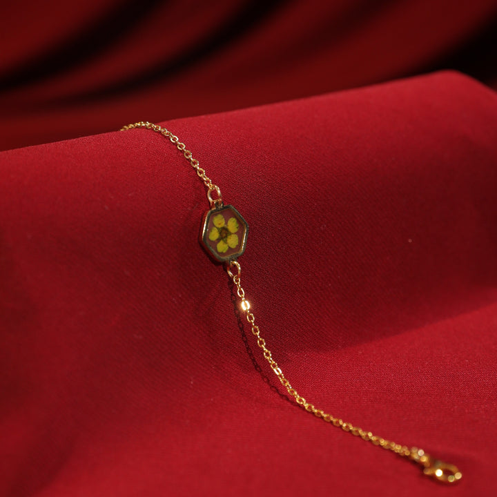 Luminescent Resin Gold Bracelet With Valentine Box - Salty Accessories