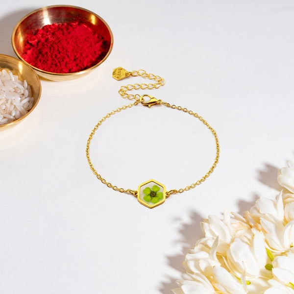 Luminescent Resin Gold Bracelet