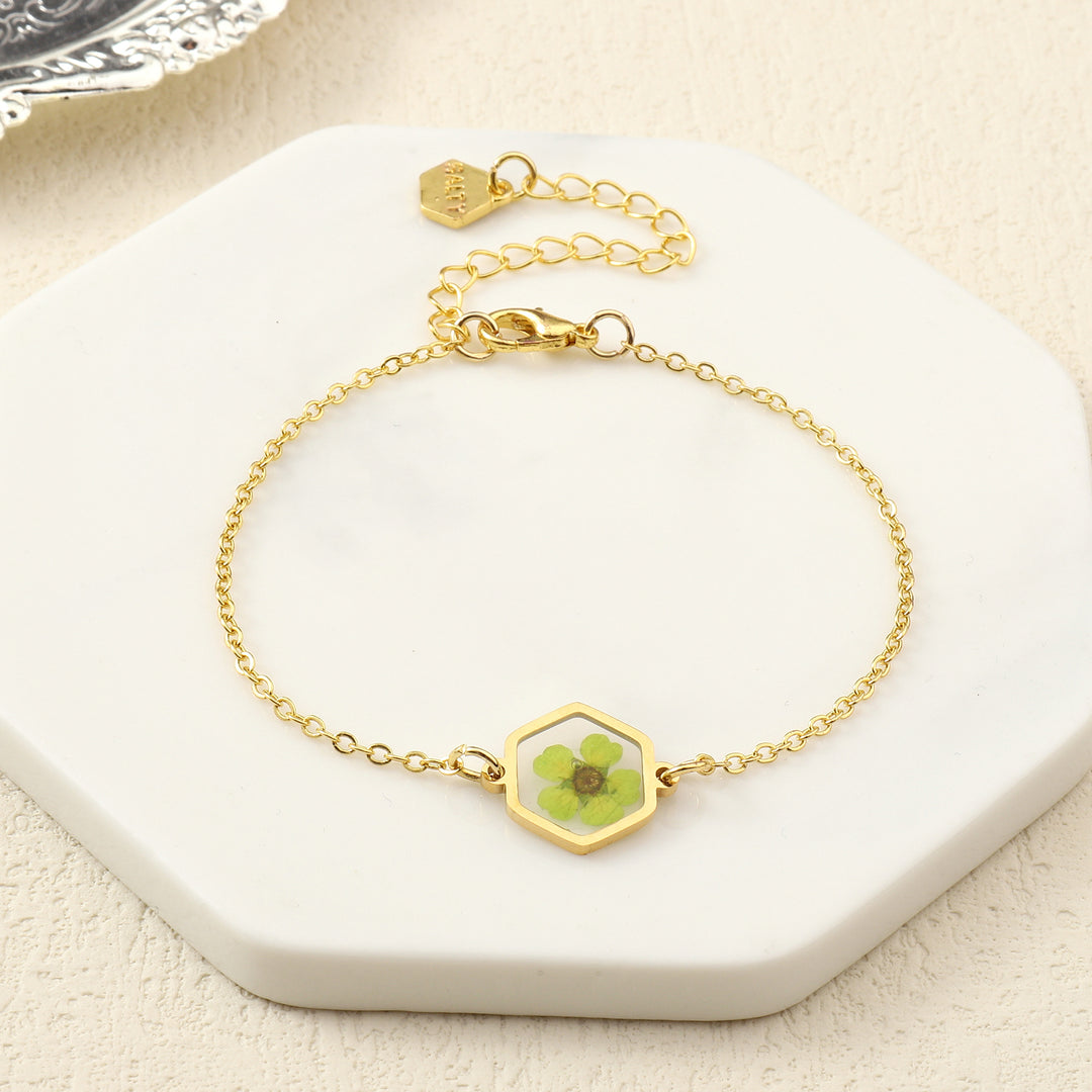 Luminescent Resin Gold Bracelet - Salty Accessories