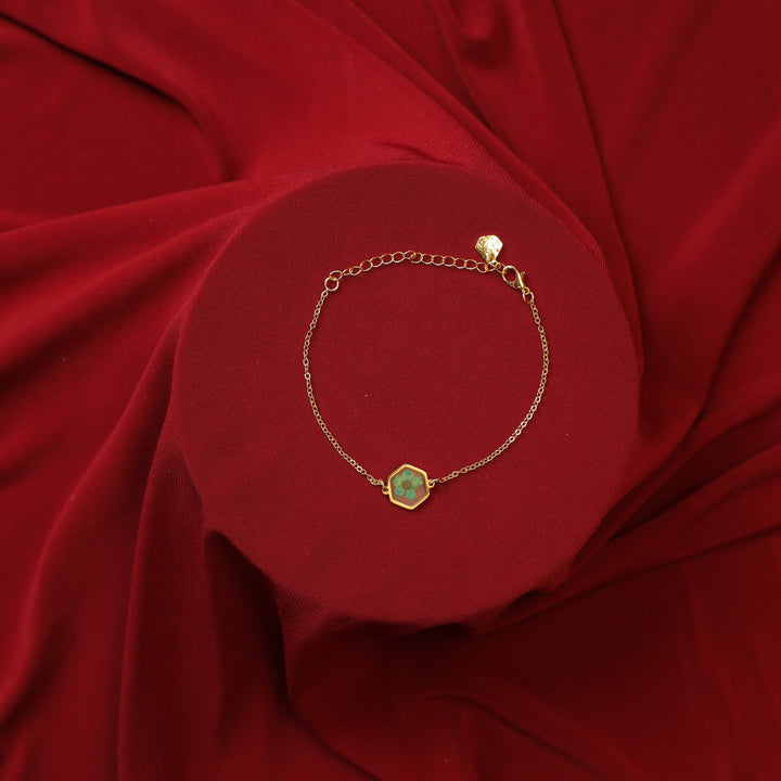 Blue Moon Resin Gold Bracelet With Valentine Box - Salty Accessories