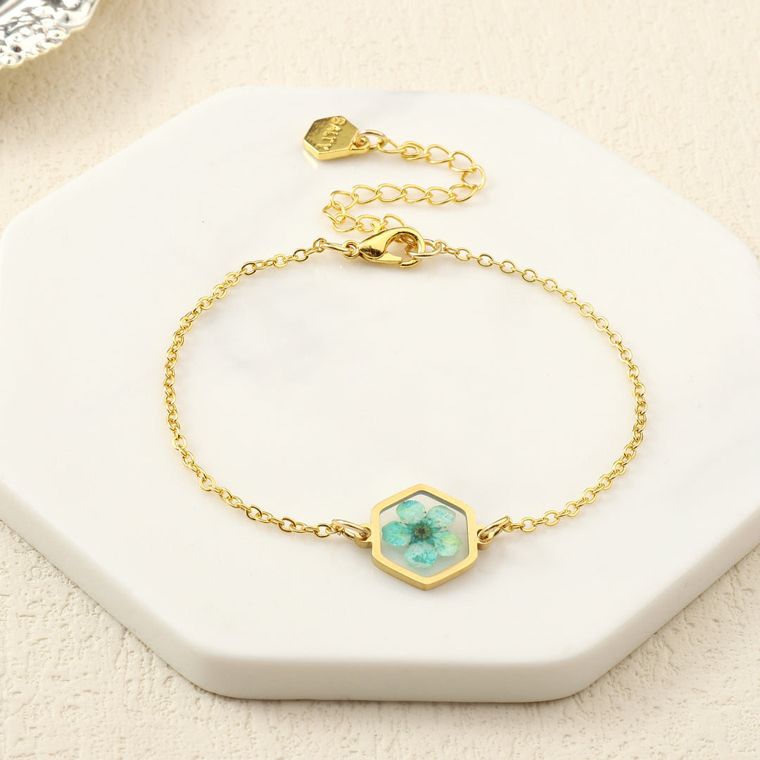 Blue Moon Resin Gold Bracelet - Salty Accessories