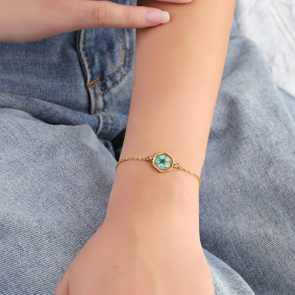 Blue Moon Resin Gold Bracelet - Salty Accessories