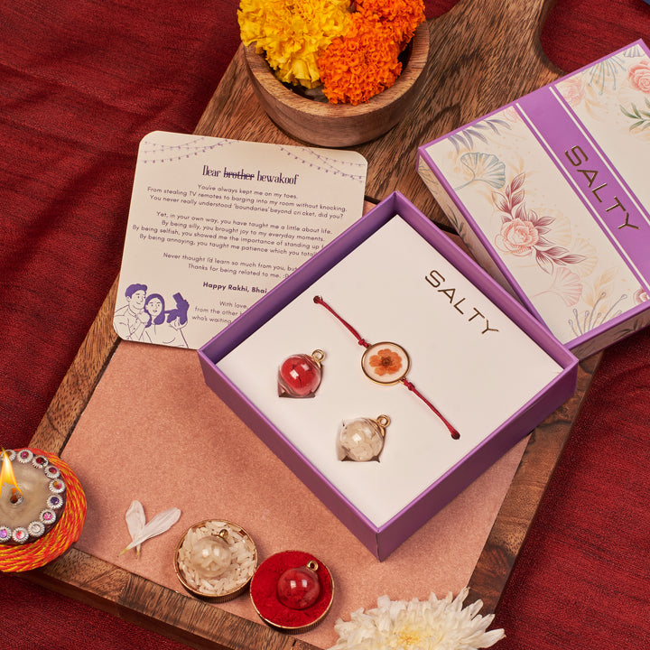 Ethereal Resin Gold Rakhi