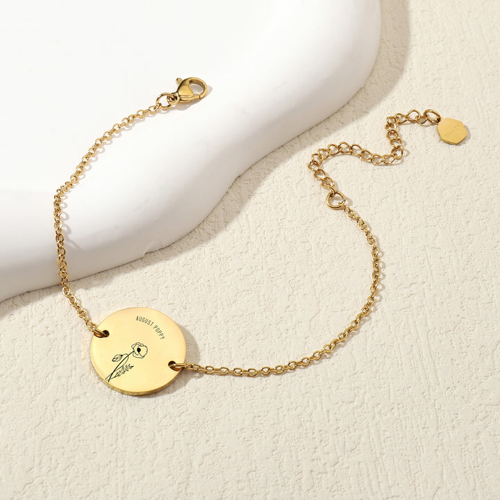 Birth Month Floral Bracelet - Salty Accessories